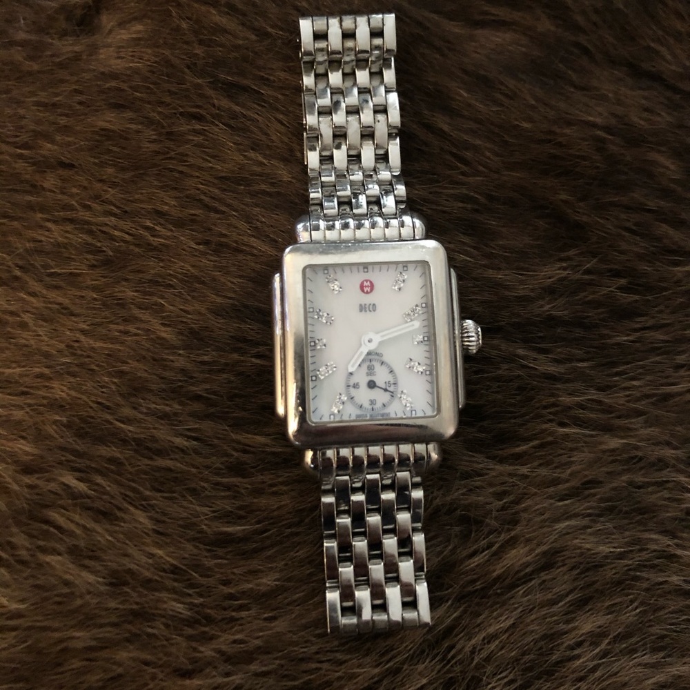 Michele 16mm Deco Diamond Watch